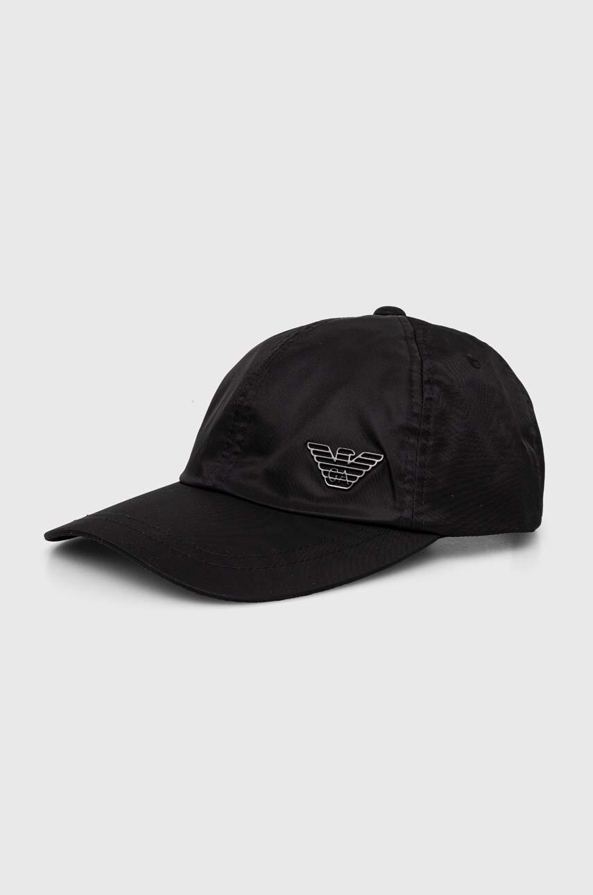 

Шапка с козирка Emporio Armani в черно с изчистен дизайн 627393 3F563, Черен