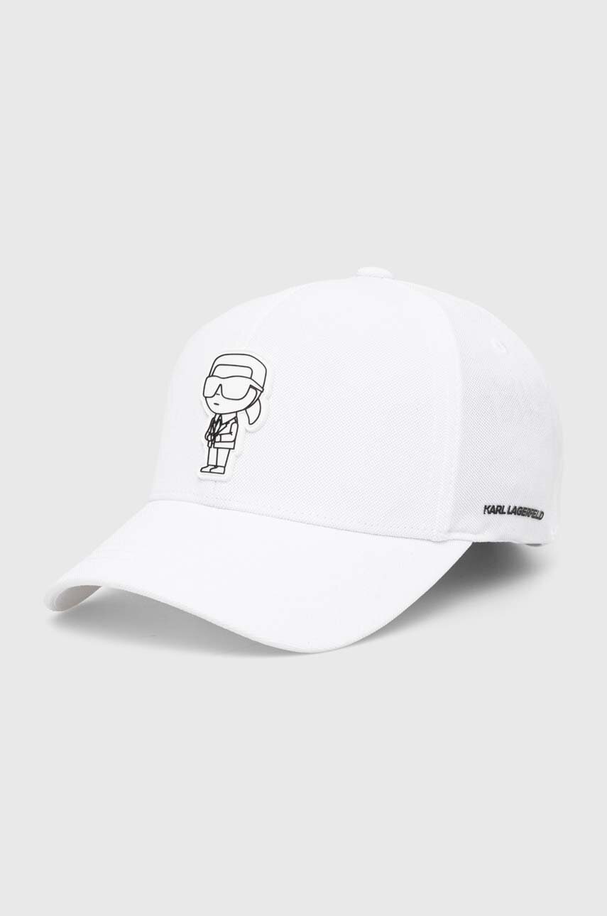 Karl Lagerfeld sapca culoarea alb, cu imprimeu, 542118.805611