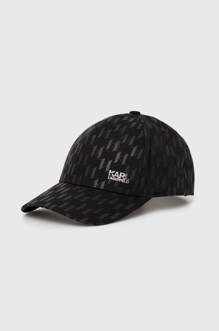 Karl Lagerfeld sapca culoarea negru, cu imprimeu, 542123.805615