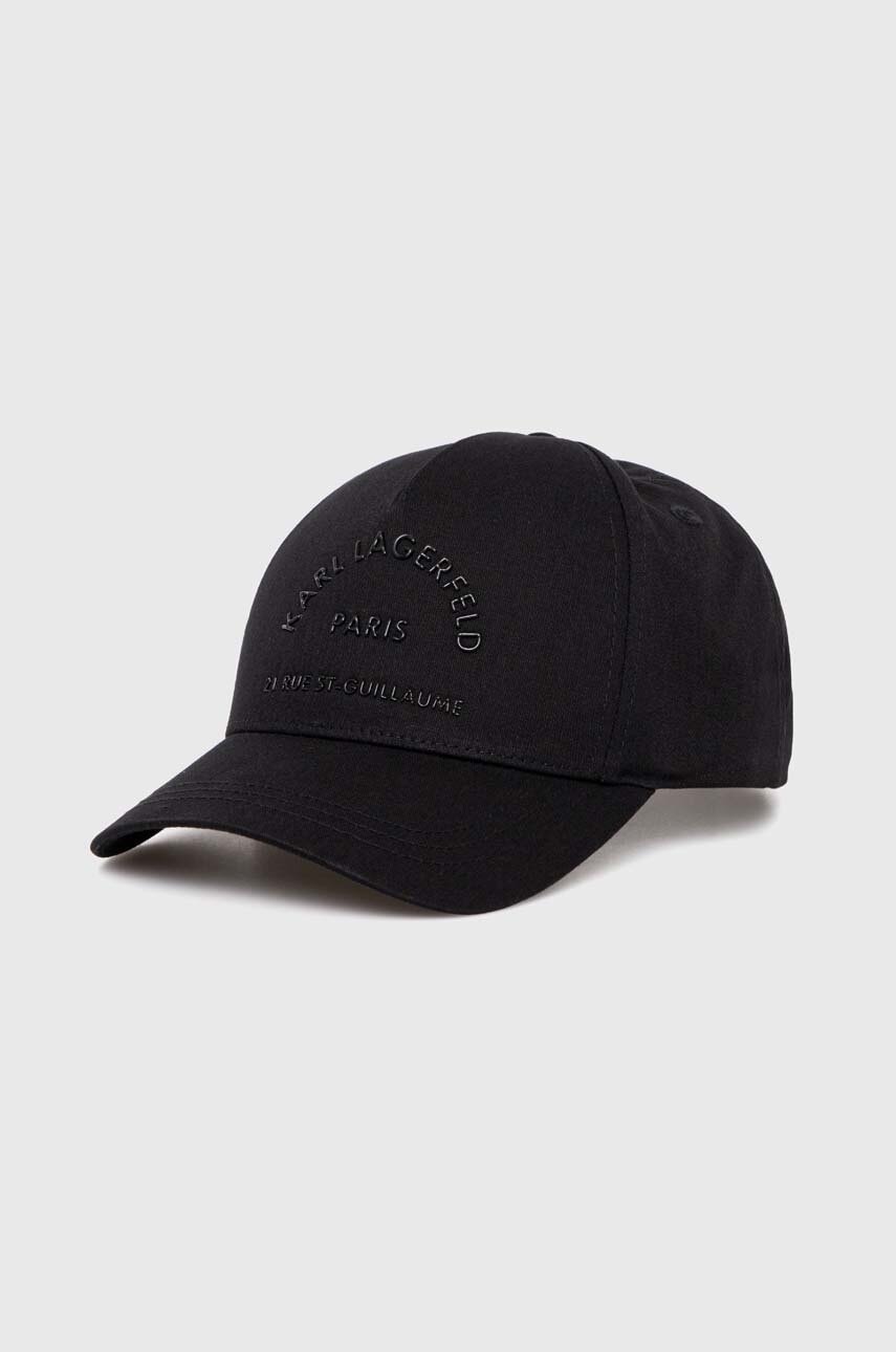 Karl Lagerfeld sapca culoarea negru, cu imprimeu, 542123.805619