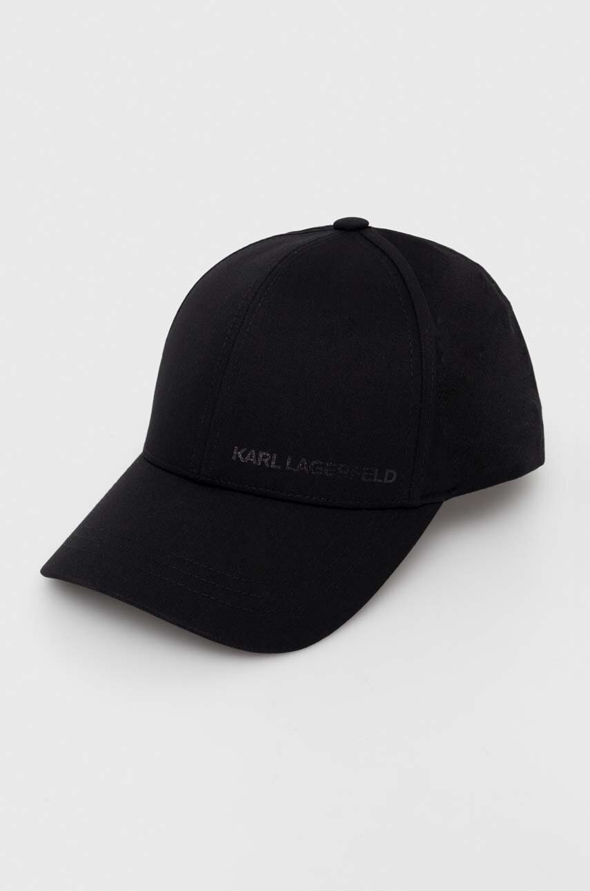 Karl Lagerfeld sapca culoarea negru, neted, 542123.805626