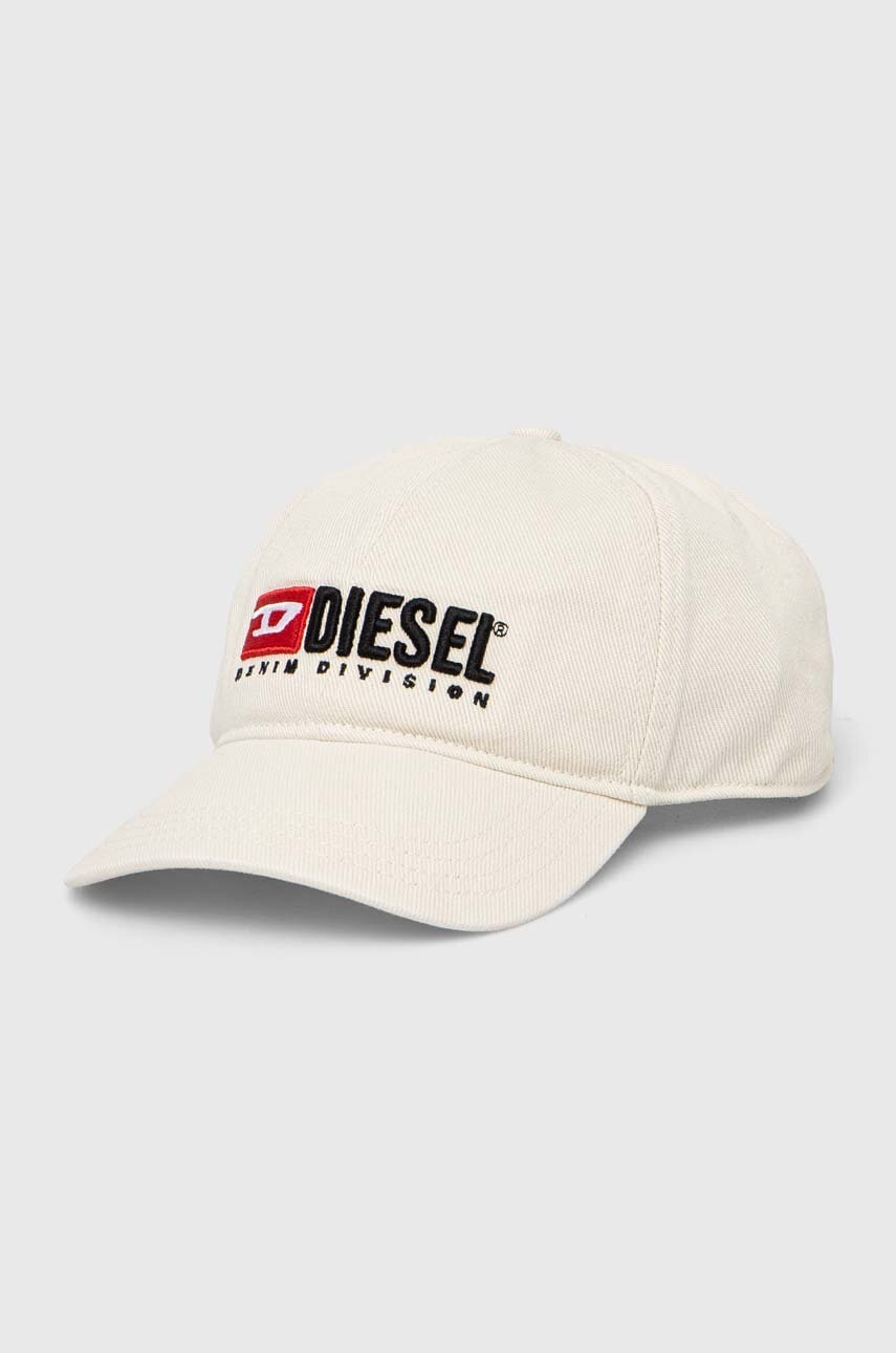 Diesel șapcă de baseball din bumbac culoarea bej, cu imprimeu A11356.0PFAA