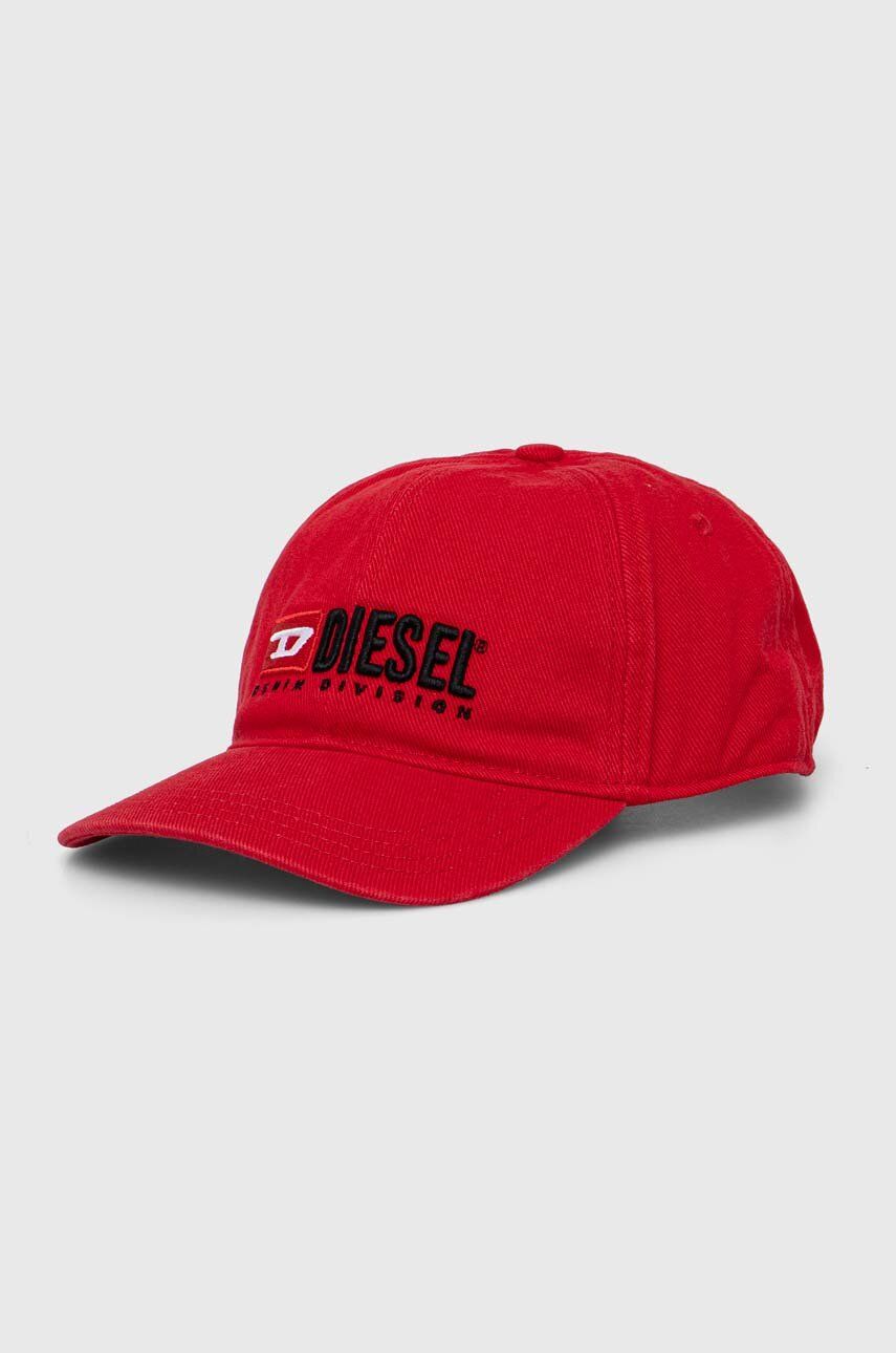 Diesel șapcă de baseball din bumbac culoarea roșu, cu imprimeu A11356.0PFAA