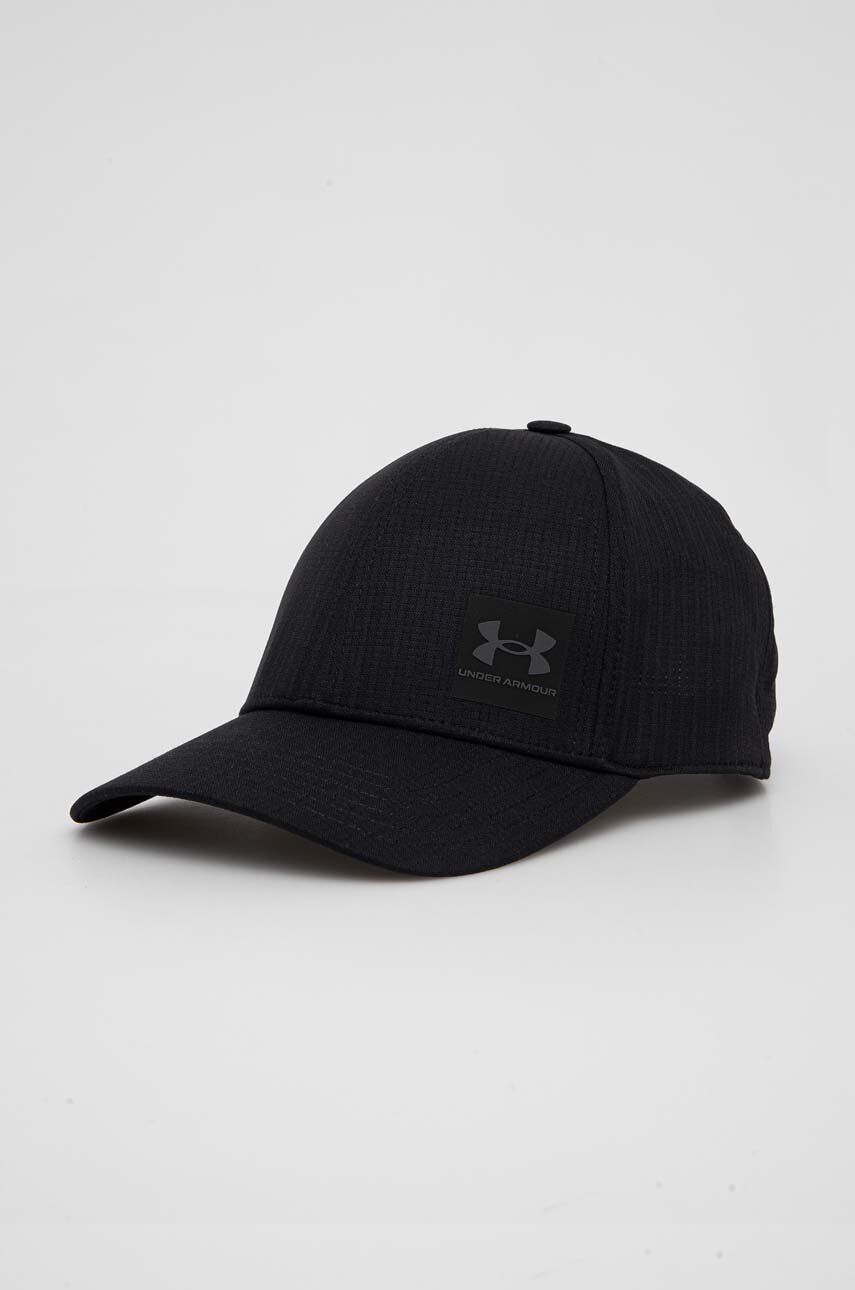 

Шапка с козирка Under Armour Iso Chill Armourvent в черно с изчистен дизайн, Черен