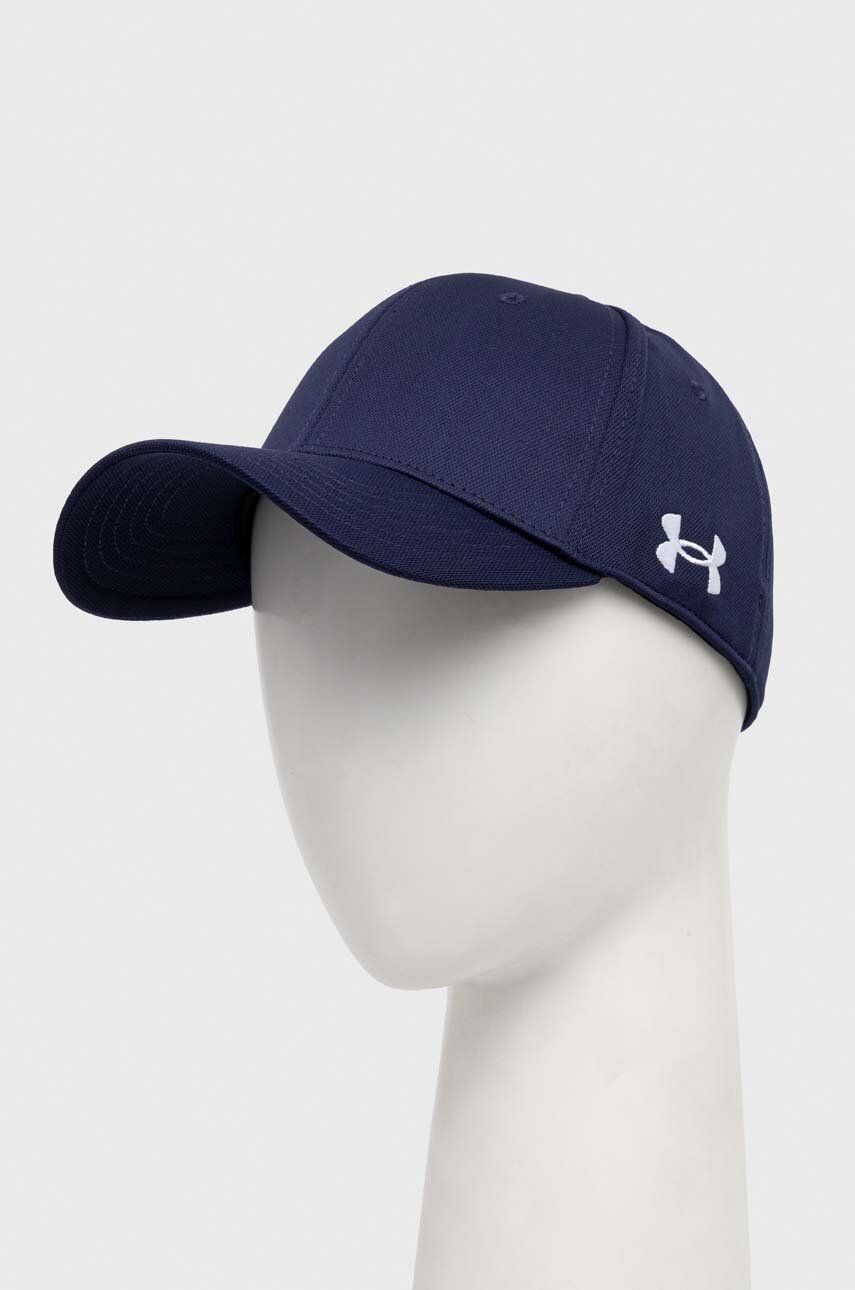 Under Armour sapca Team Blitzing culoarea albastru marin, neted, 1376702 Under Armour sapca Team Blitzing culoarea albastru marin, neted, 1376702