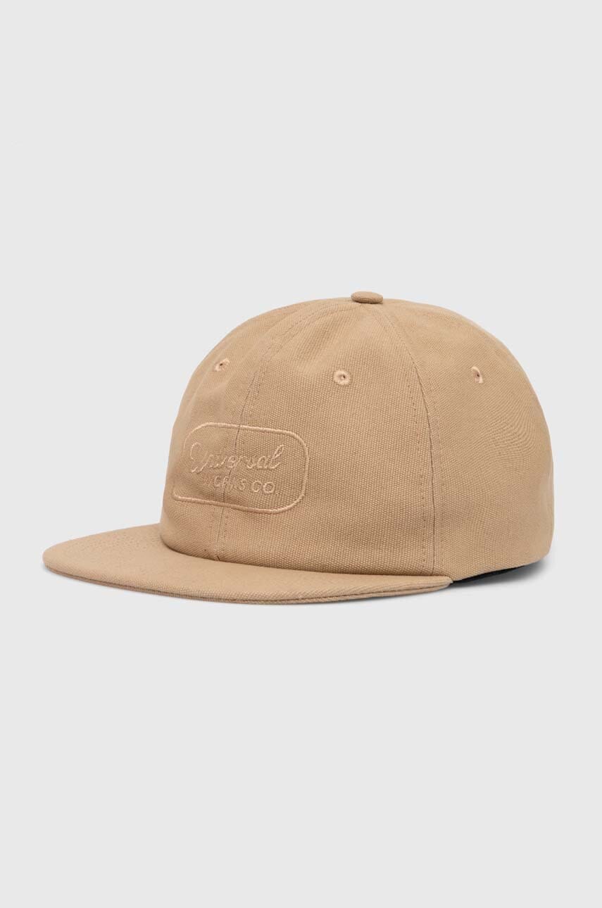 Universal Works șapcă de baseball din bumbac Baseball Hat culoarea bej, cu imprimeu, 30811.SUMMER.OAK Universal Works șapcă de baseball din bumbac Baseball Hat culoarea bej, cu imprimeu, 30811.SUMMER.OAK