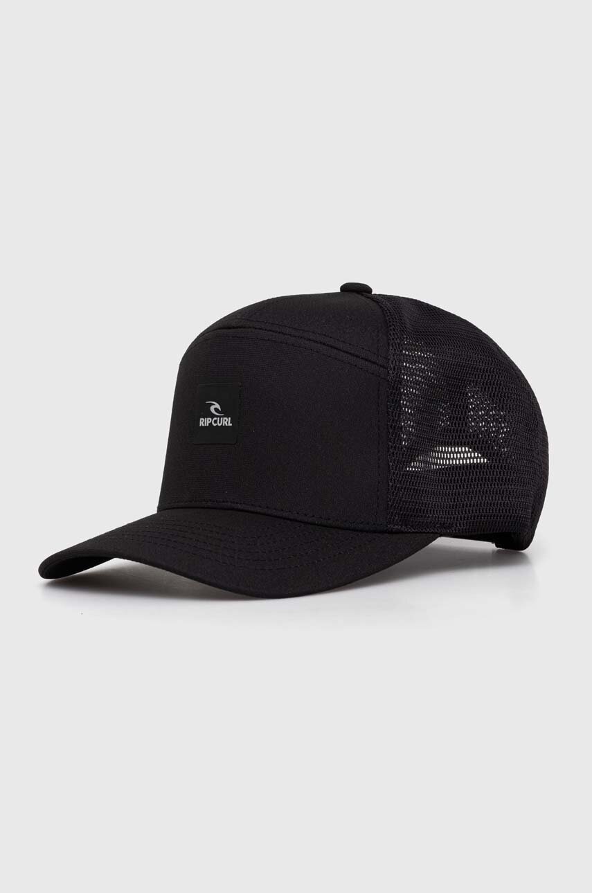 

Шапка с козирка Rip Curl в черно с изчистен дизайн, Черен