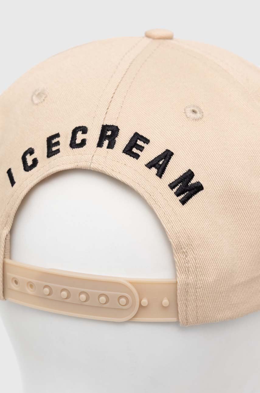 Bombažna Bejzbolska Kapa ICECREAM Team EU Skate Cone Dad Cap Bež Barva, IC24141