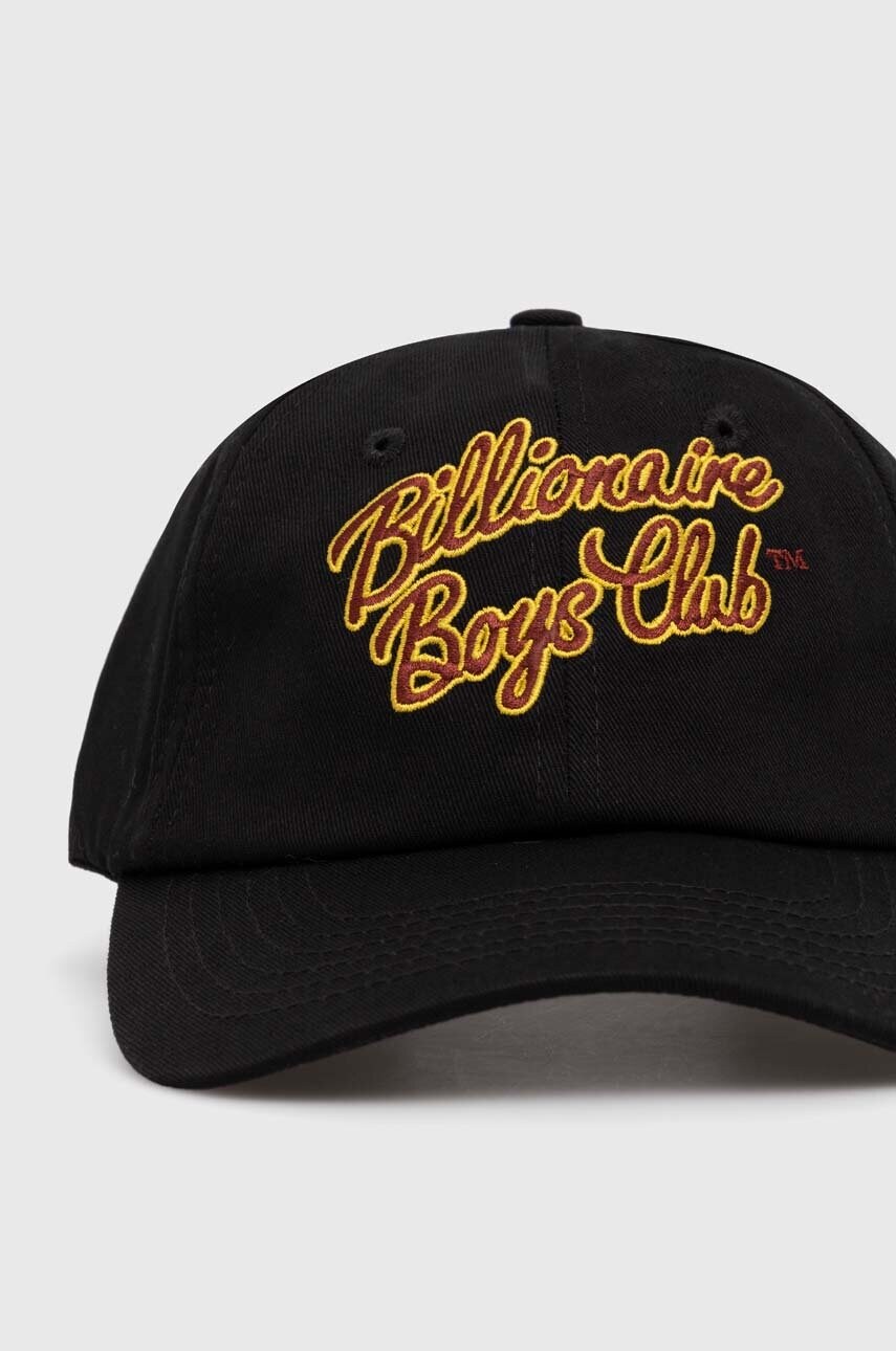 Бавовняна бейсболка Billionaire Boys Club Script Logo Embroidered колір чорний з аплікацією B24144
