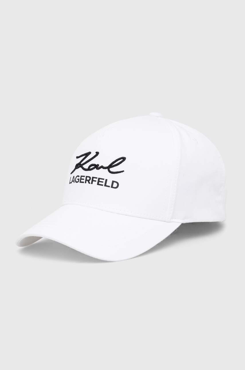 

Шапка с козирка Karl Lagerfeld в бяло с апликация 542123.805618, Бял