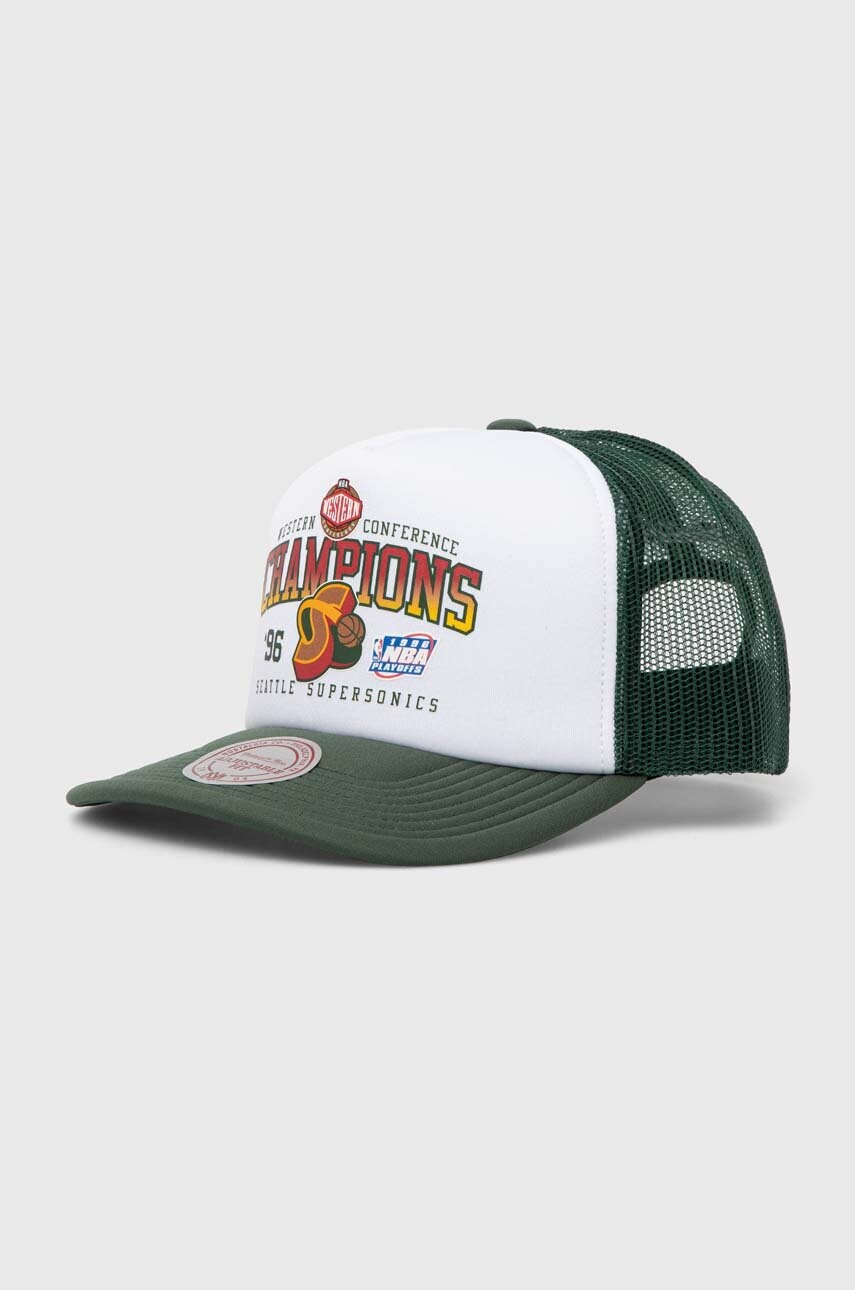Mitchell&Ness sapca Seattle Supersonics culoarea alb, cu imprimeu, HHSS7498-SSUYYPPPWHIT