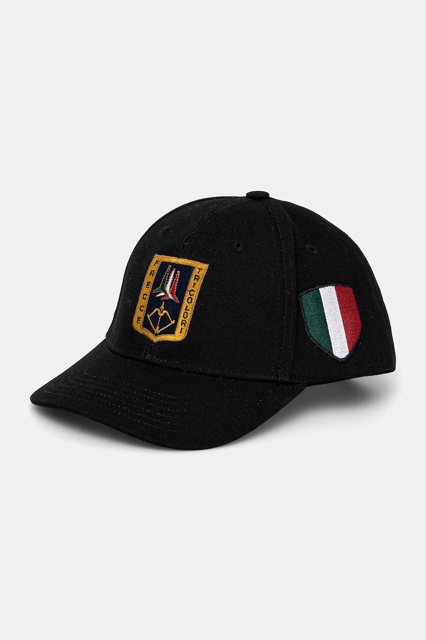 Aeronautica Militare șapcă de baseball din bumbac culoarea negru, cu imprimeu Aeronautica Militare șapcă de baseball din bumbac culoarea negru, cu imprimeu