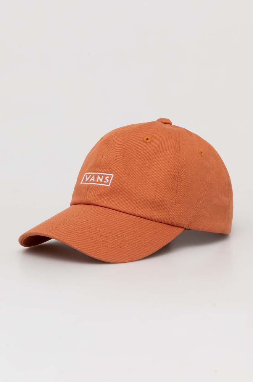 Vans șapcă de baseball din bumbac culoarea portocaliu, cu imprimeu