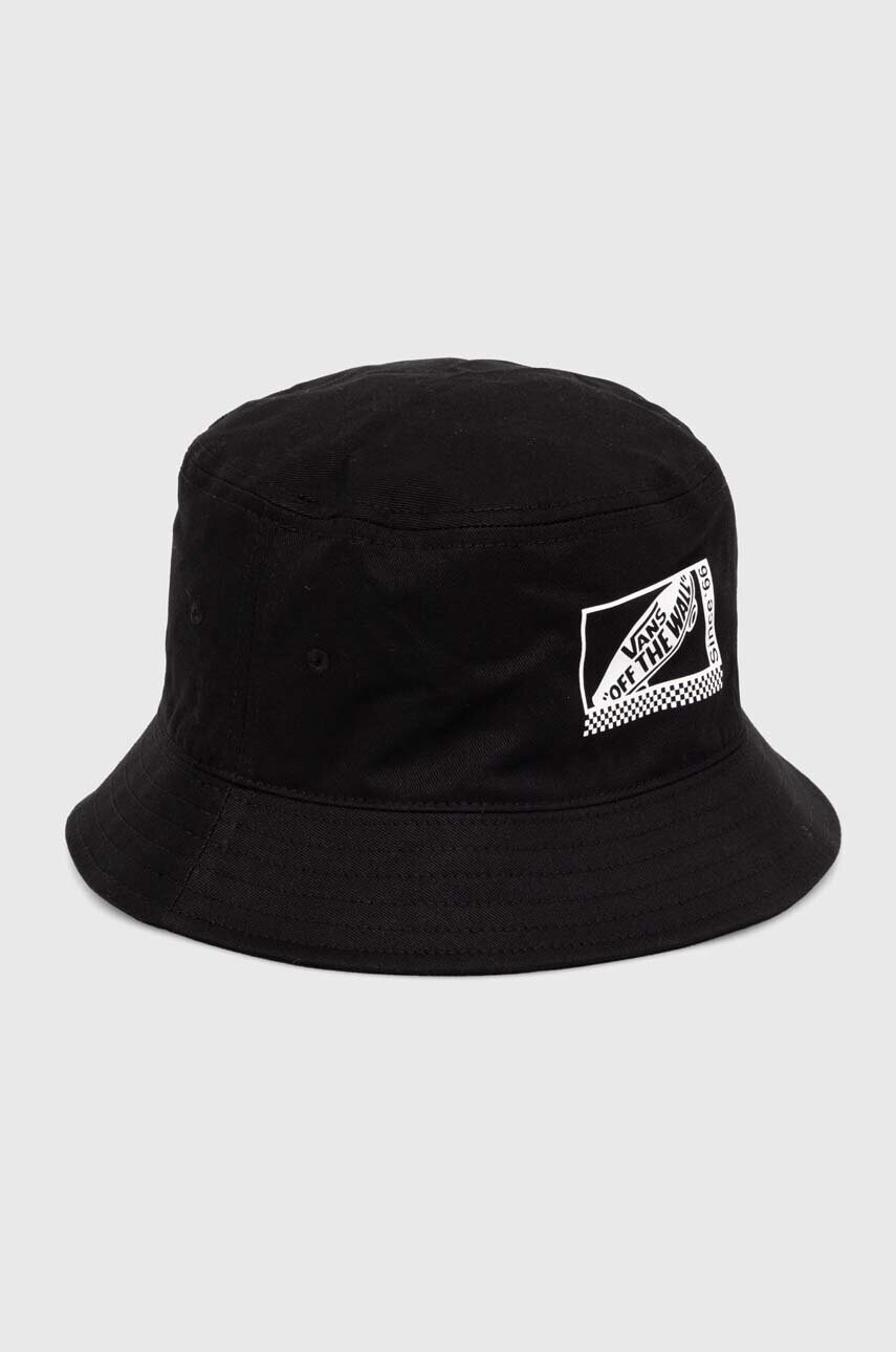 Levně Bavlněná čepice Vans černá barva