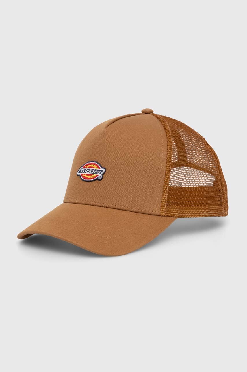 

Шапка с козирка Dickies HANSTON TRUCKER в кафяво с апликация DK0A4YV3, Кафяв