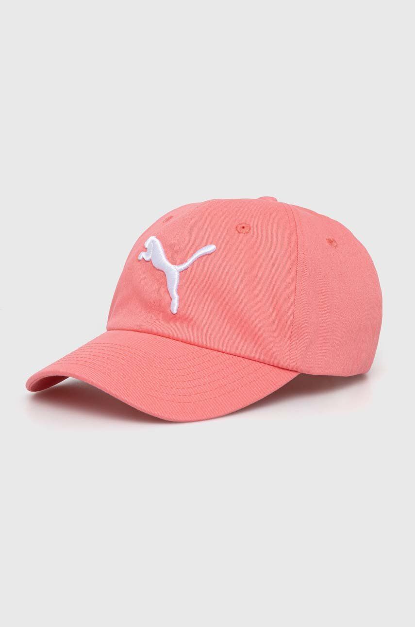 Puma șapcă de baseball din bumbac culoarea roz, cu imprimeu, 024587