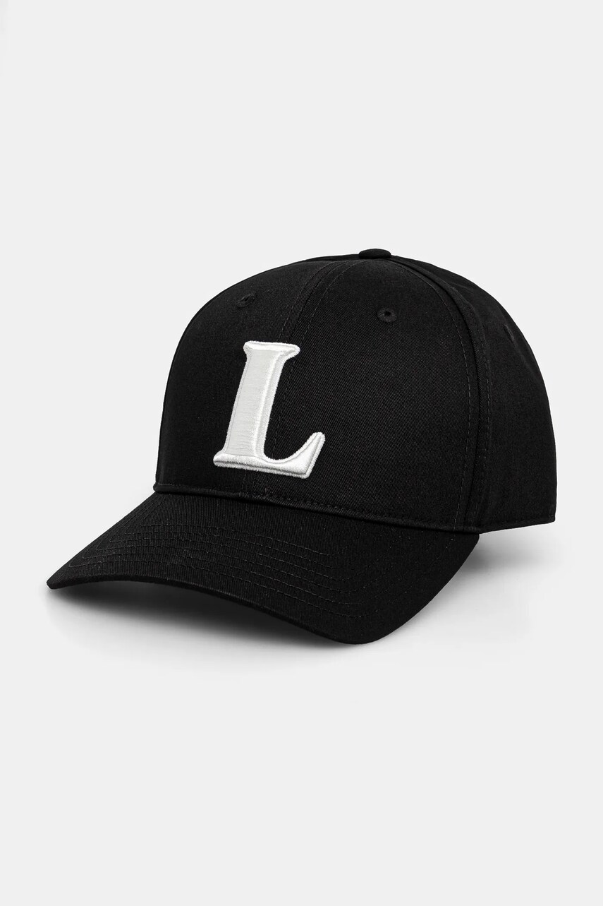 Levně Kšiltovka Lacoste černá barva, s aplikací