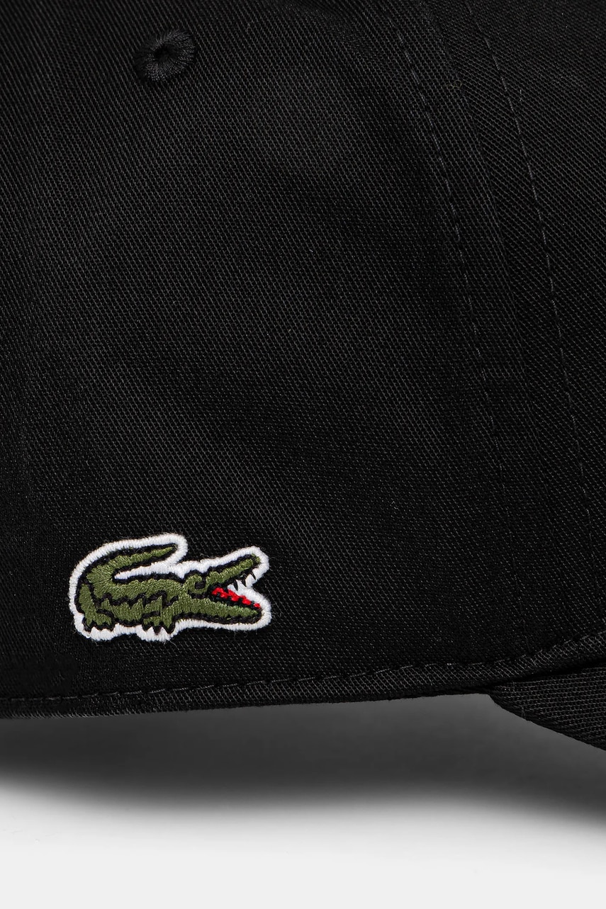 Кепка Lacoste цвет чёрный с аппликацией Кепка Lacoste цвет чёрный с аппликацией