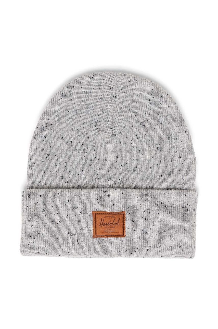 

Шапка Herschel Elmer Beanie в сиво, Сив