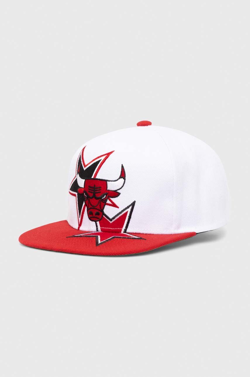 Mitchell&Ness sapca NBA CHICAGO BULLS culoarea alb, cu imprimeu