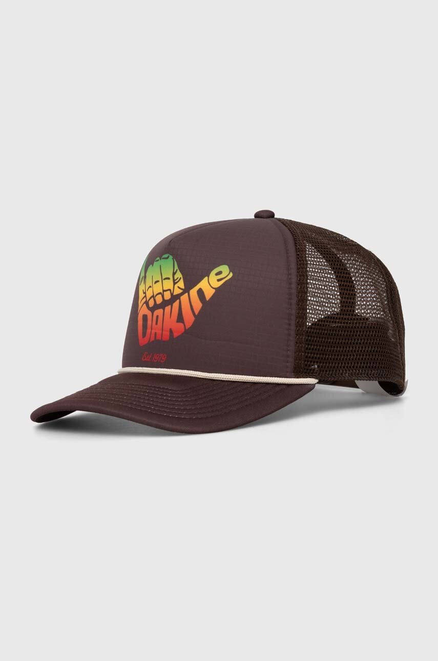 Dakine sapca VACATION TRUCKER culoarea maro, cu imprimeu, 10004056 Dakine sapca VACATION TRUCKER culoarea maro, cu imprimeu, 10004056