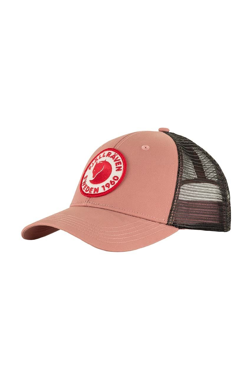 Fjallraven sapca 1960 Logo Langtradarkeps culoarea roz, cu imprimeu, F78138.300 Fjallraven sapca 1960 Logo Langtradarkeps culoarea roz, cu imprimeu, F78138.300