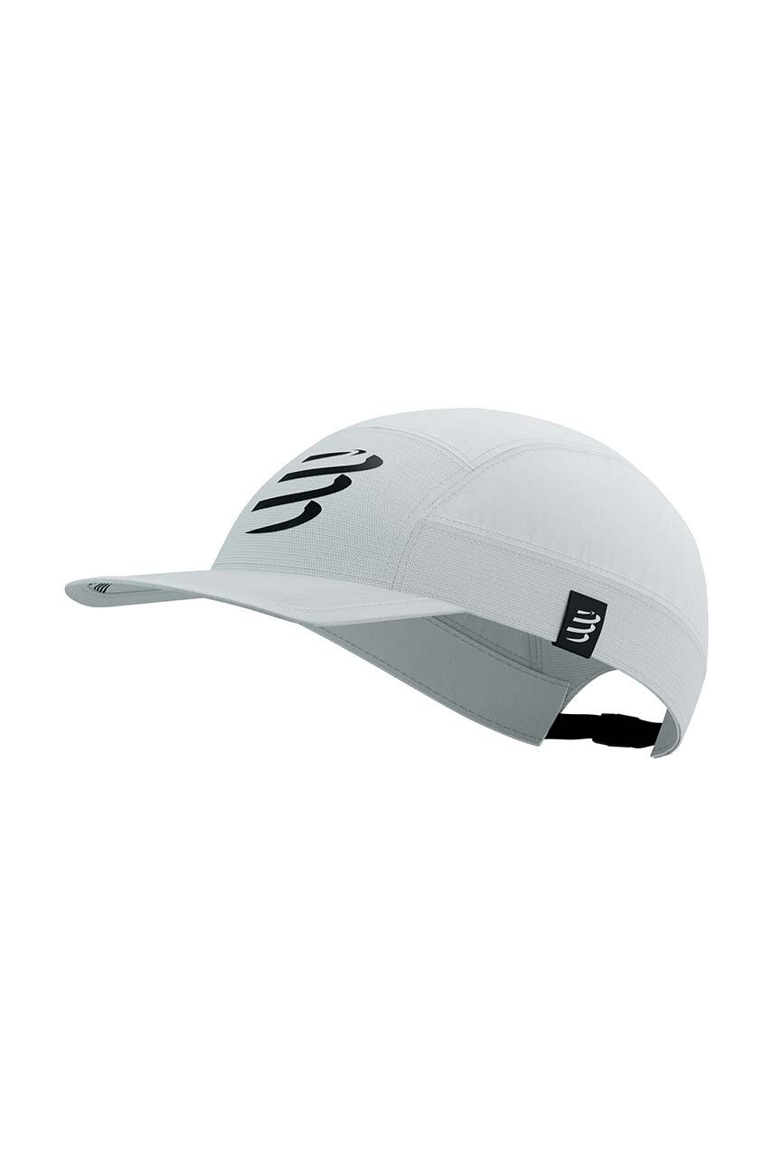 Šiltovka Compressport 5 Panel Light Cap biela farba, vzorovaná, CU00097B