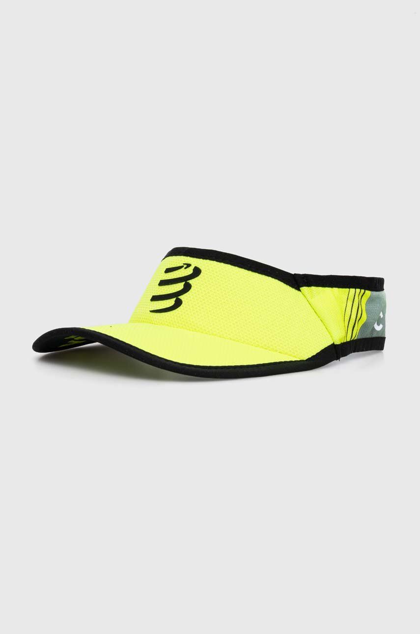 Compressport sapca cozoroc Visor Ultralight culoarea galben, modelator, XHWU3897