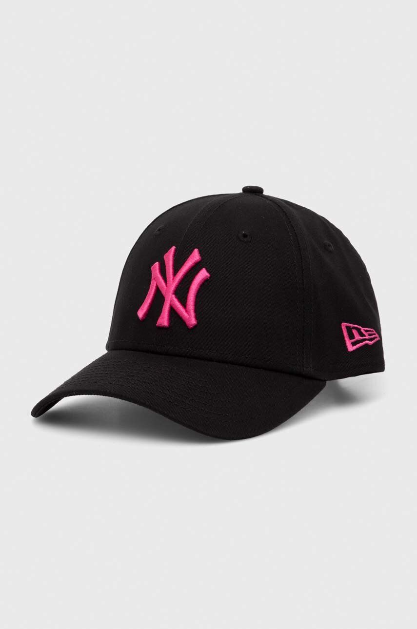 New Era șapcă de baseball din bumbac 9FORTY NEW YORK YANKEES culoarea negru, cu imprimeu, 60503372