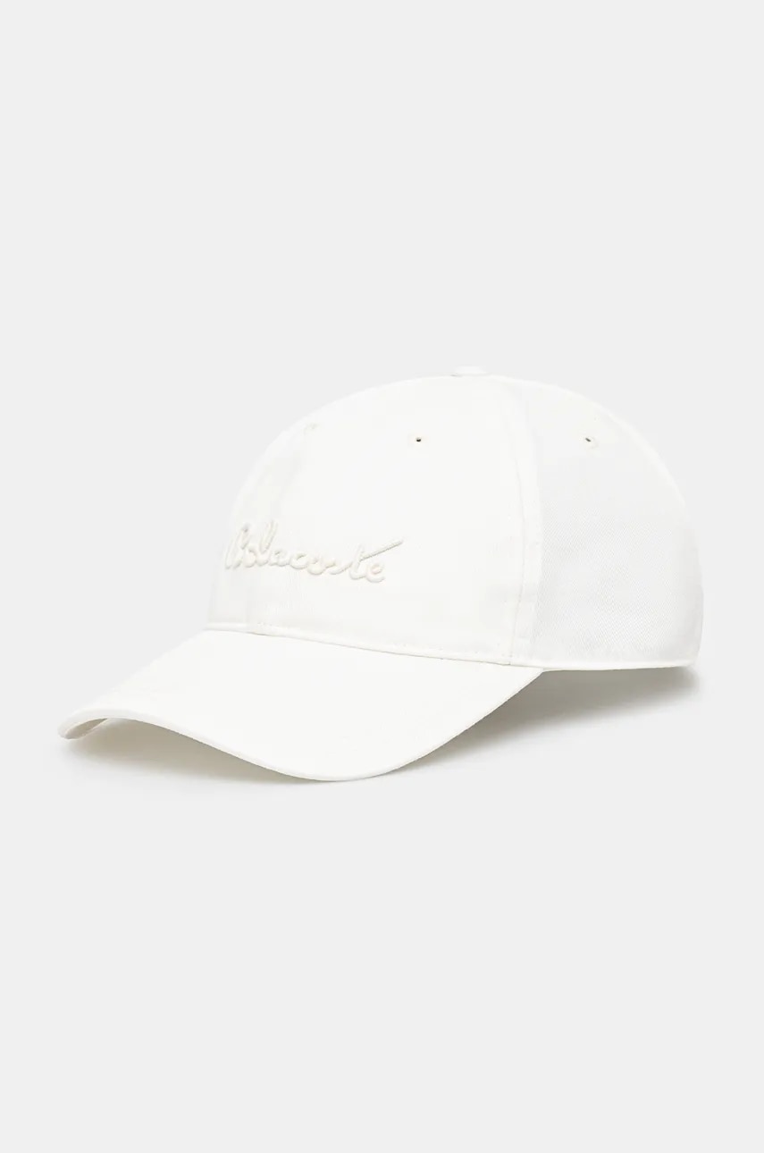 Lacoste șapcă de baseball din bumbac culoarea alb, cu imprimeu, RK7592 Lacoste șapcă de baseball din bumbac culoarea alb, cu imprimeu, RK7592