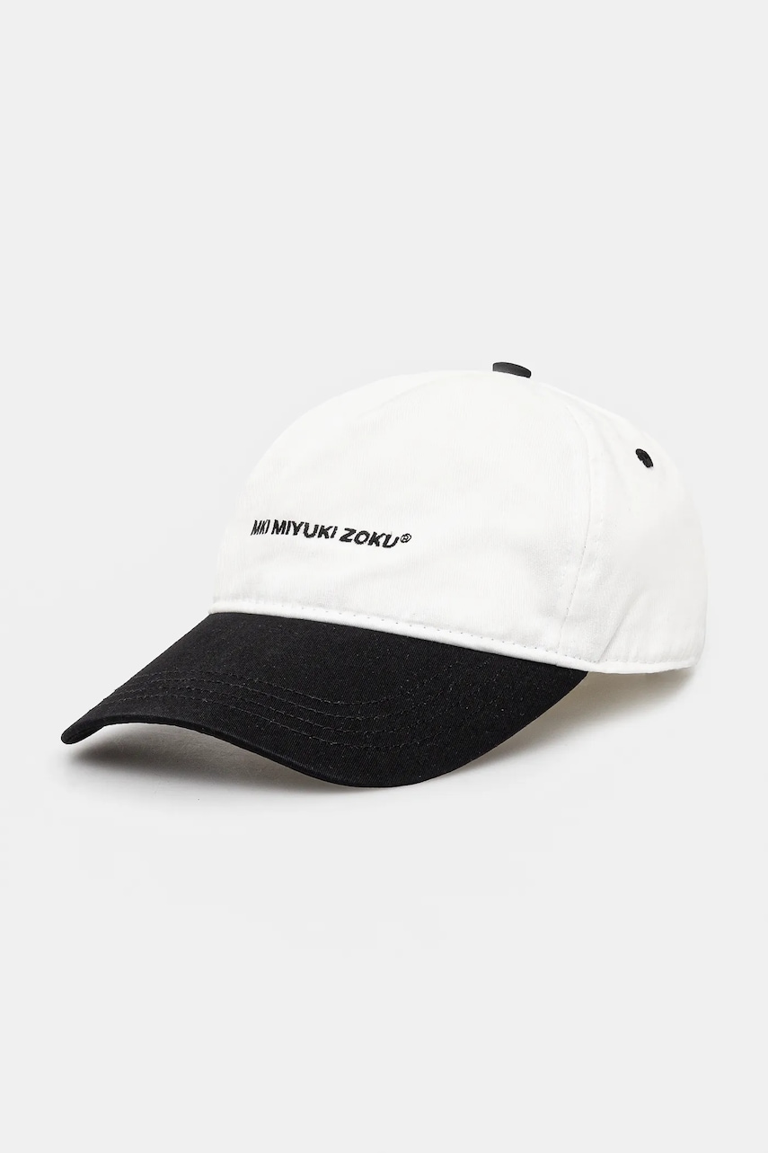 MKI MIYUKI ZOKU șapcă de baseball din bumbac Classic Ball Cap culoarea bej, cu imprimeu, CLASSIC.BALL.CAP