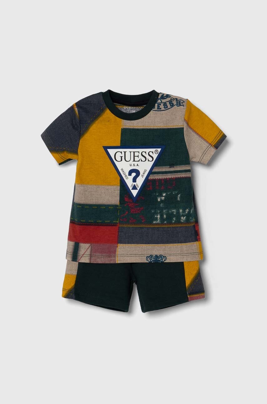 

Бебешки памучен комплект Guess, Многоцветен