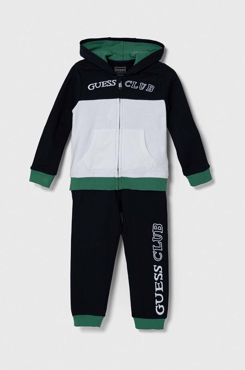 Детский хлопковый спортивный костюм Guess цвет синий Детский хлопковый спортивный костюм Guess цвет синий