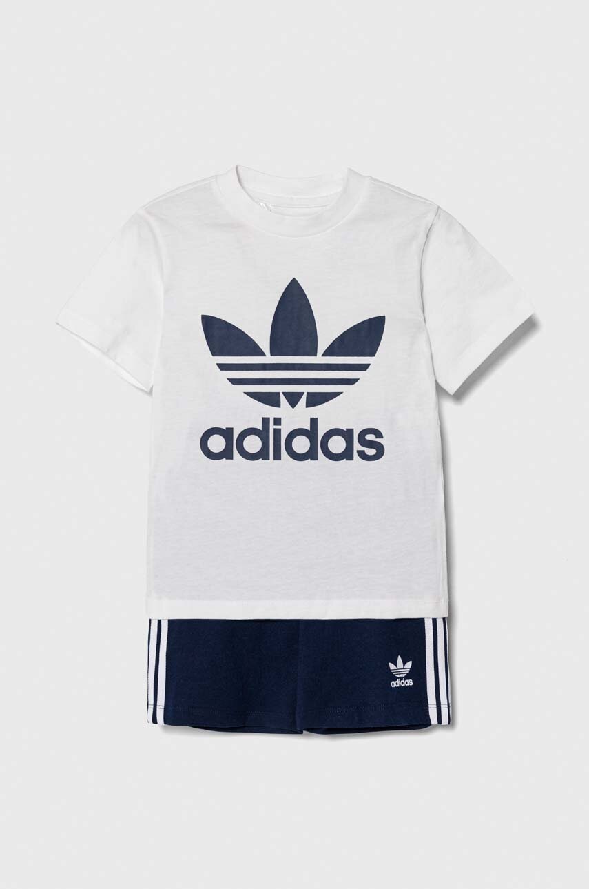 adidas Originals set de bumbac pentru bebelusi culoarea alb