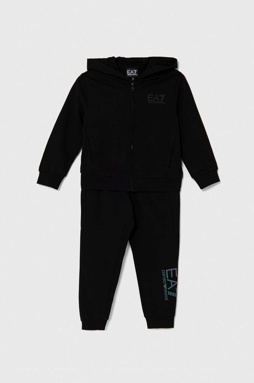Детский хлопковый спортивный костюм EA7 Emporio Armani цвет чёрный в Днепре Детский хлопковый спортивный костюм EA7 Emporio Armani цвет чёрный в Днепре