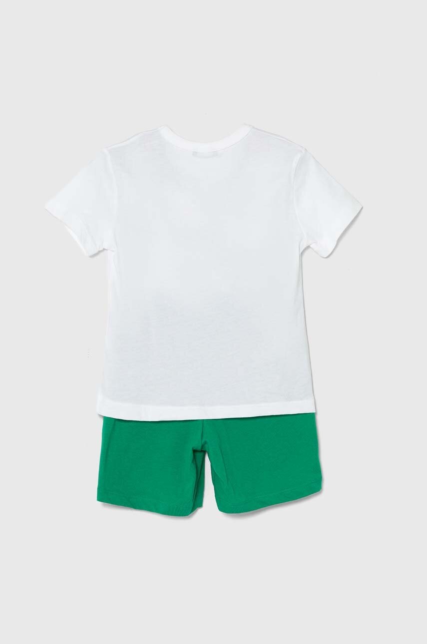 Дитячий бавовняний комплект United Colors of Benetton колір зелений