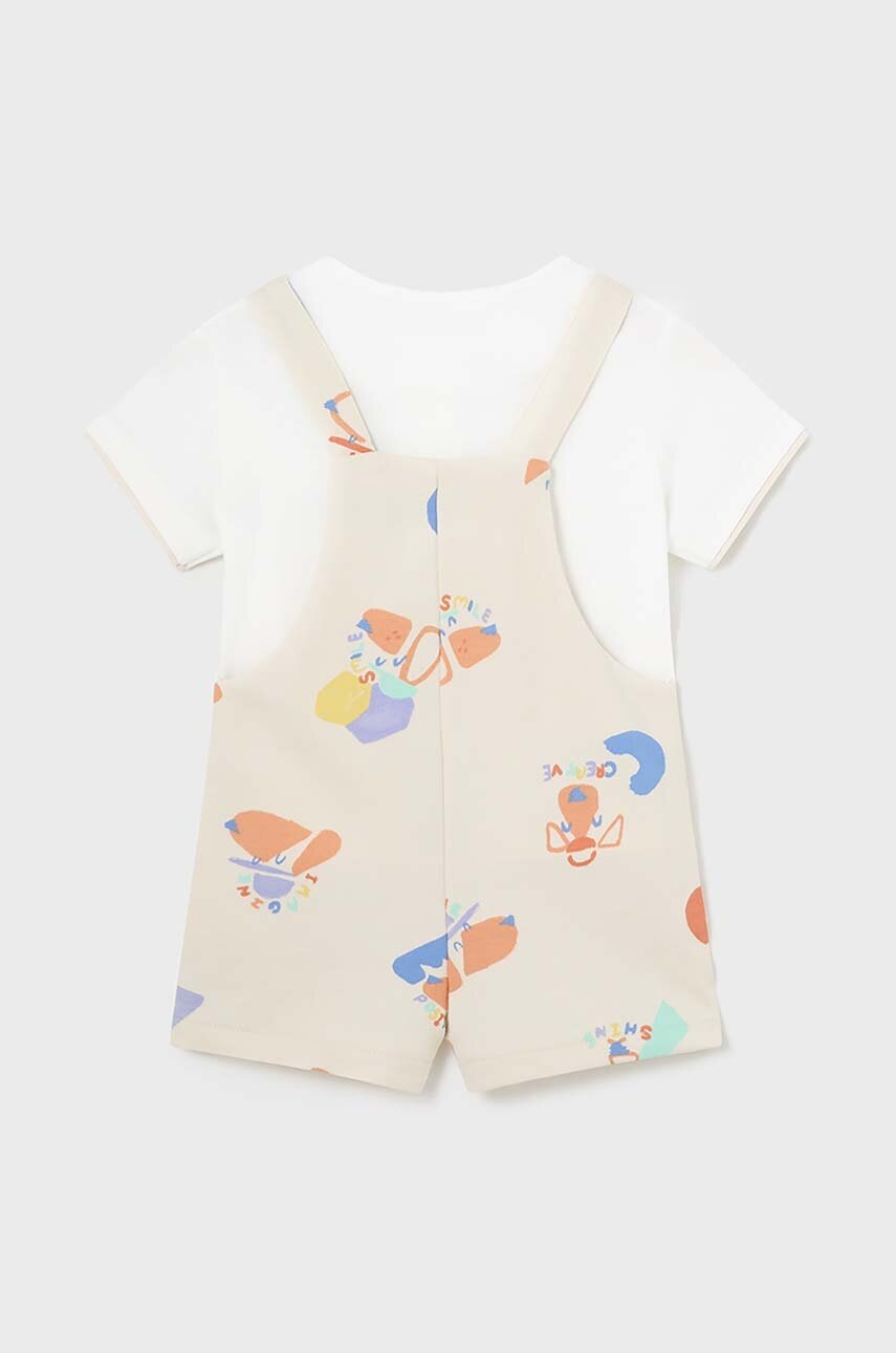 Дитячий бавовняний комплект Mayoral колір бежевий