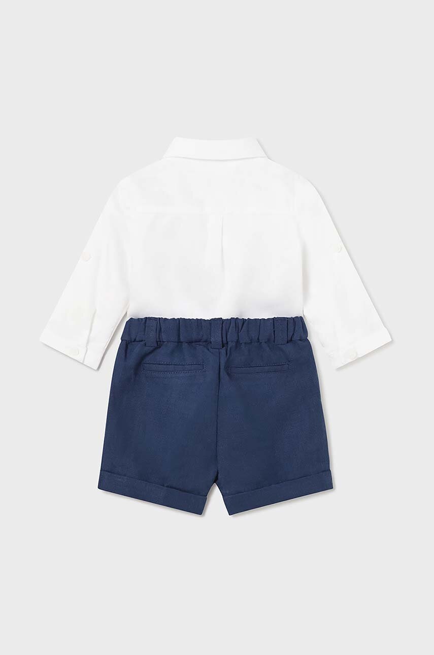 Детский комплект с примесью льна Mayoral Newborn цвет синий Детский комплект с примесью льна Mayoral Newborn цвет синий