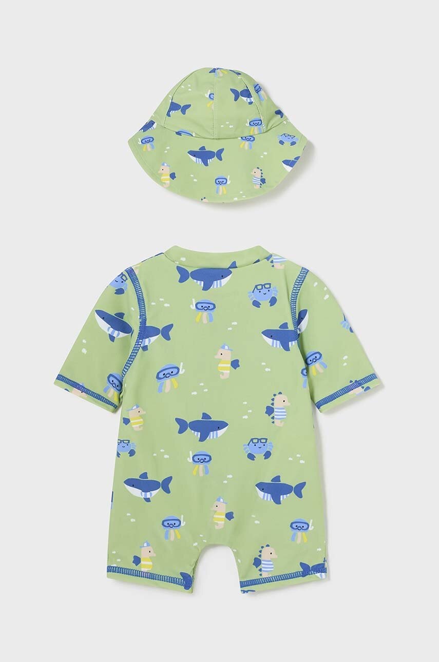 Детский купальный комплект Mayoral Newborn цвет зелёный