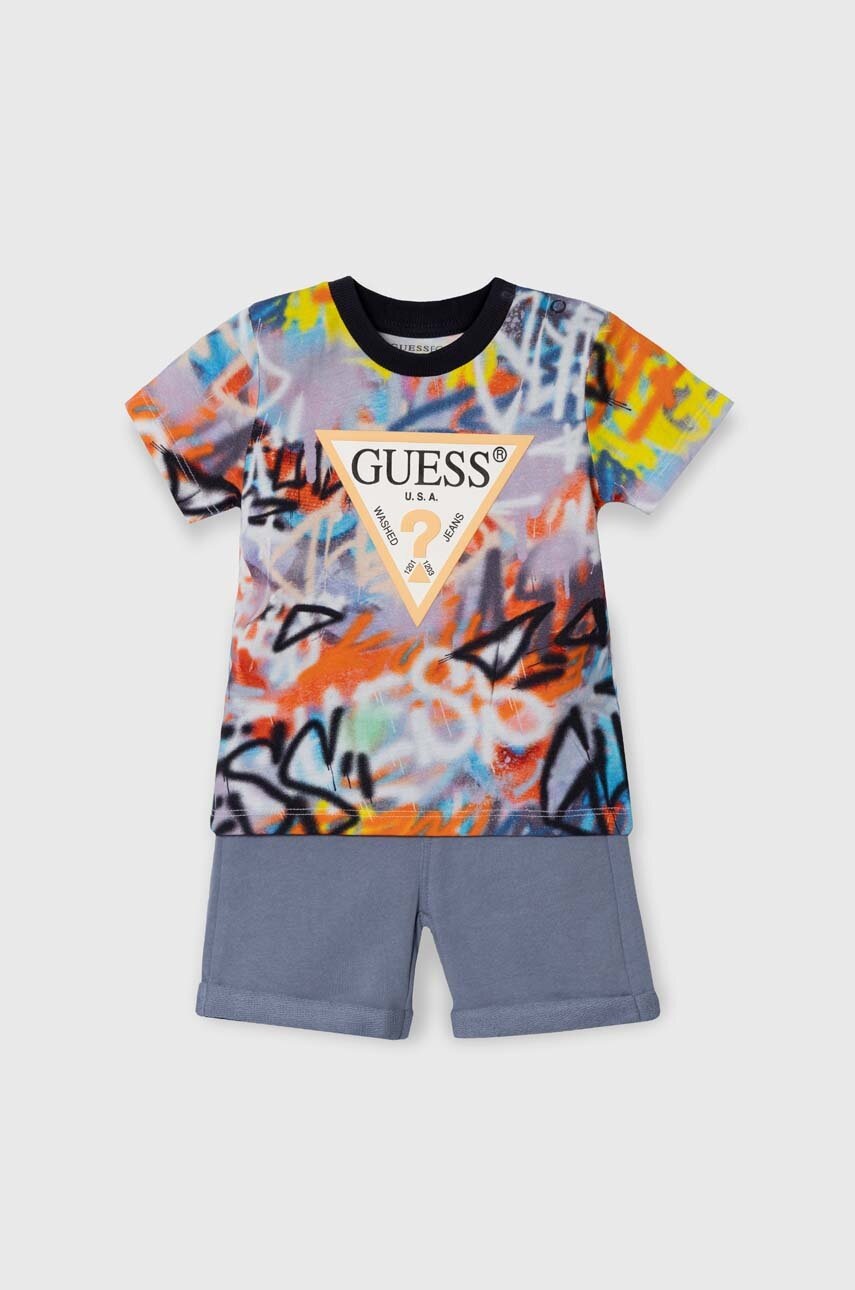 

Бебешки памучен комплект Guess, Многоцветен