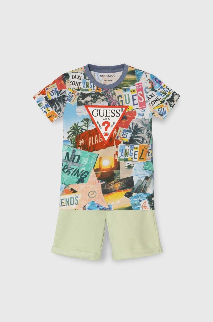 

Детски памучен комплект Guess, Многоцветен
