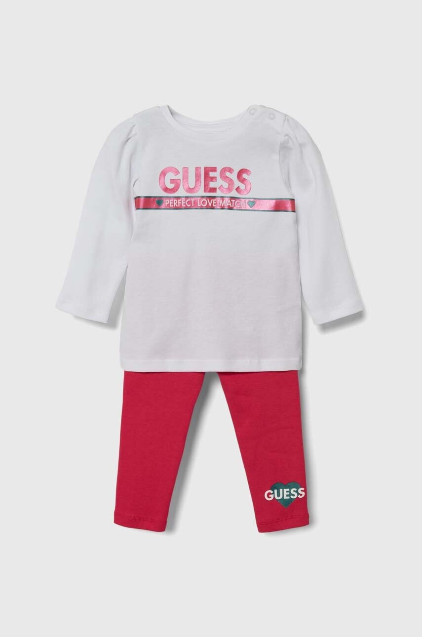 

Детский комплект из хлопка Guess цвет белый