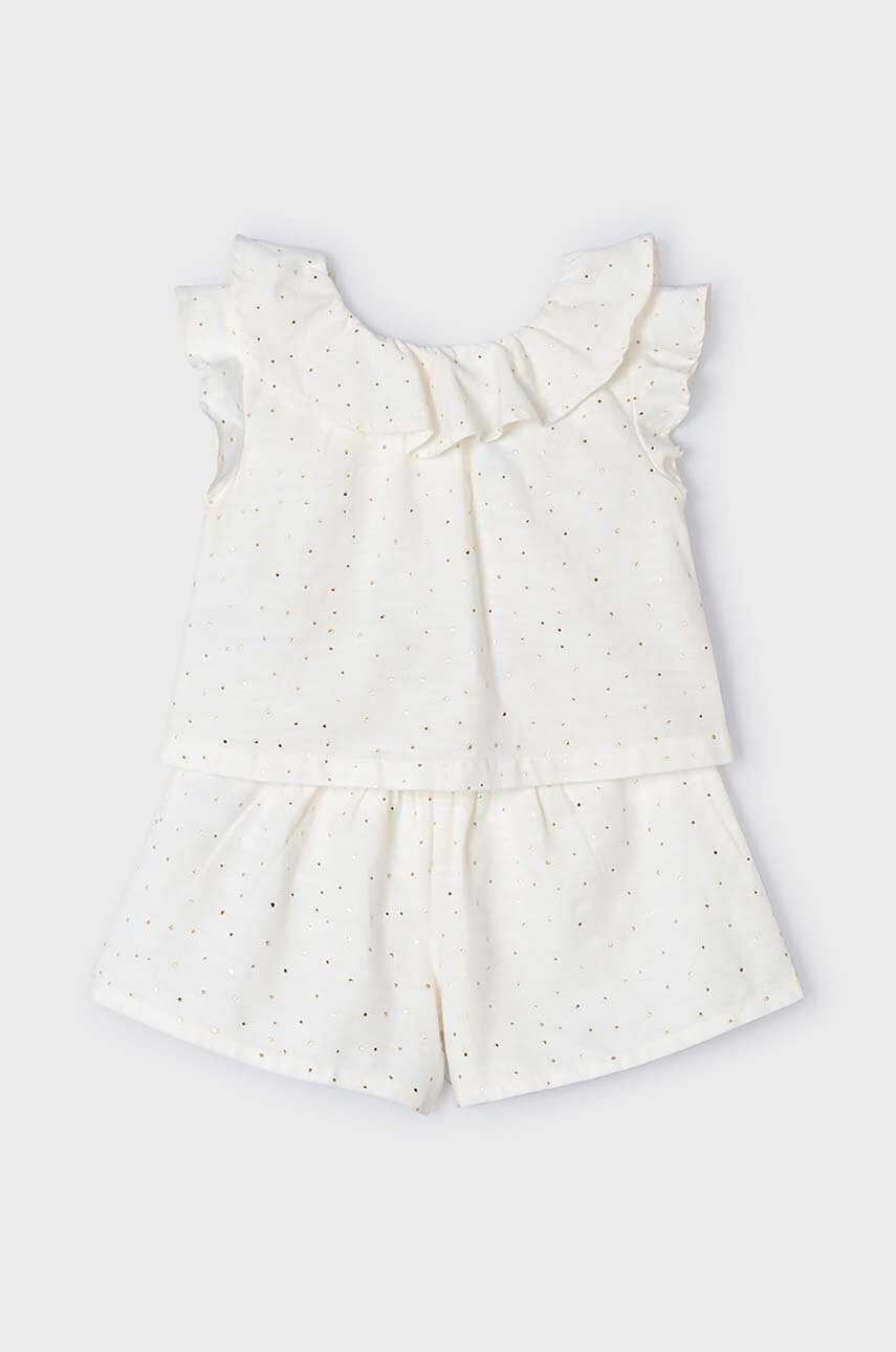 Дитячий бавовняний комплект Mayoral колір бежевий