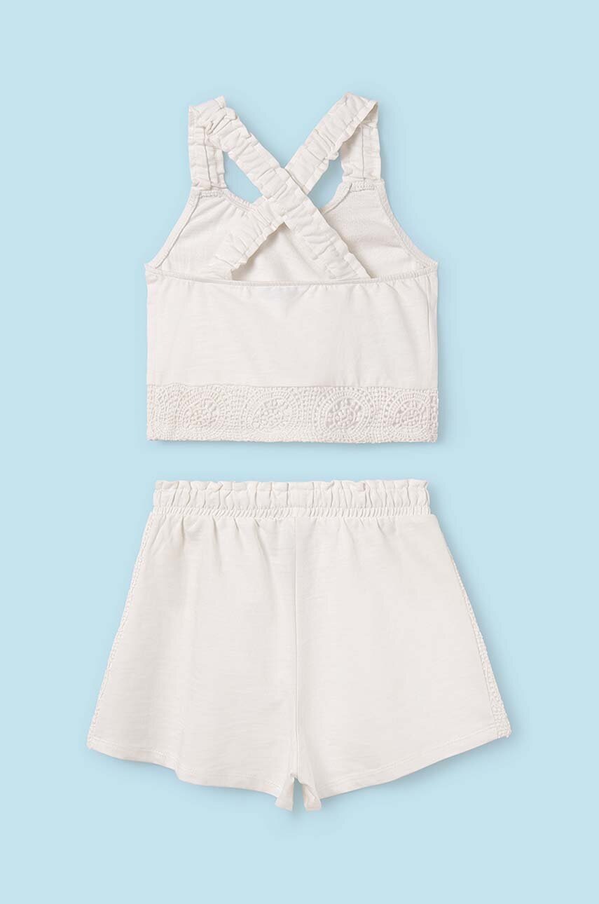 Дитячий бавовняний комплект Mayoral колір бежевий