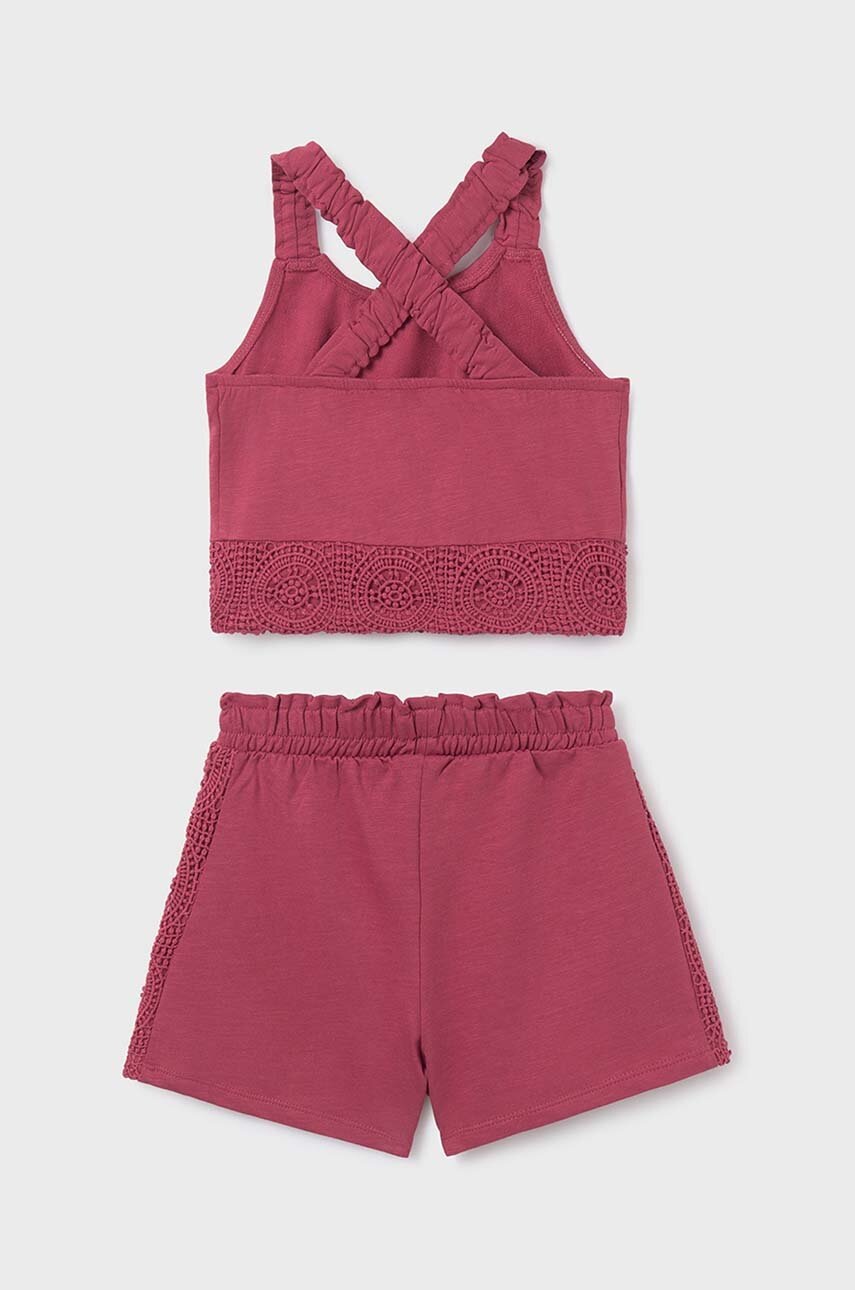 Дитячий бавовняний комплект Mayoral колір бордовий