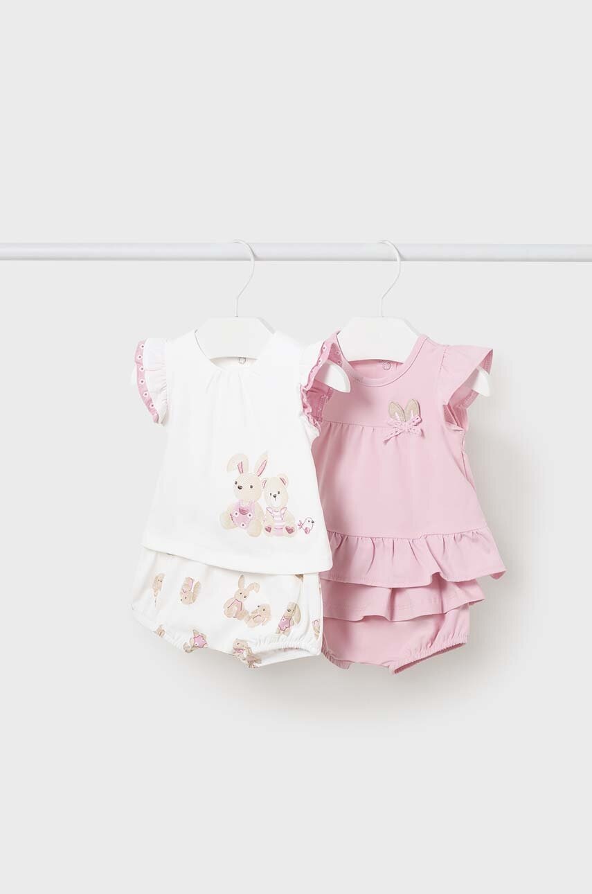Комплект для младенцев Mayoral Newborn 2 шт цвет розовый