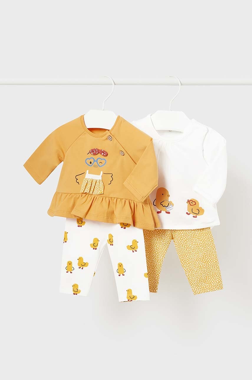 

Комплект за бебета Mayoral Newborn (2 броя) в жълто, Жълт