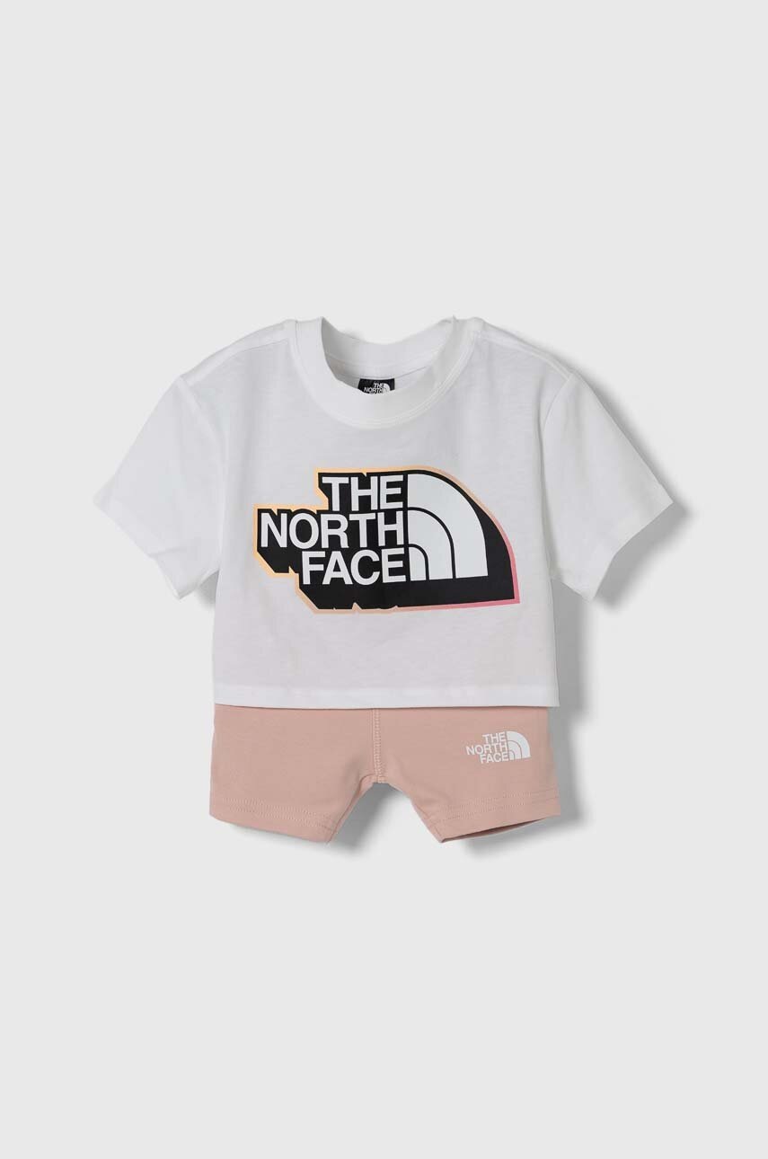 The North Face compleu copii SUMMER SET culoarea roz