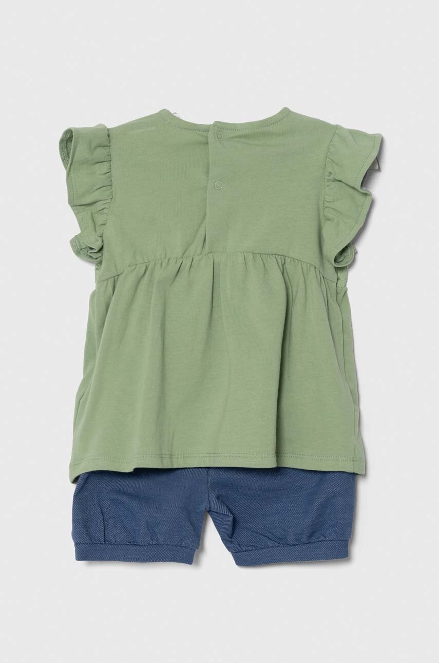 Комплект для немовлят Guess колір зелений Комплект для немовлят Guess колір зелений