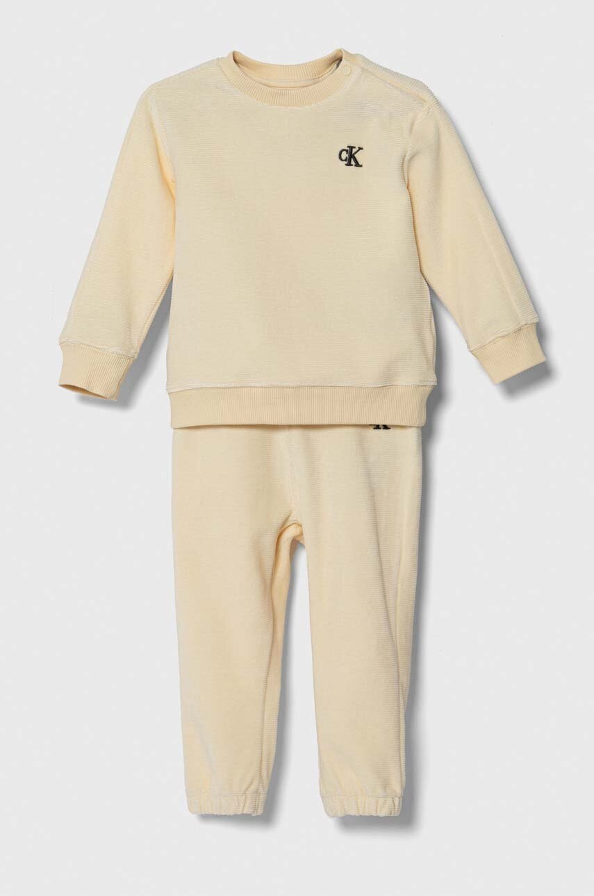 

Бебешки анцуг Calvin Klein Jeans в бежово, Бежов